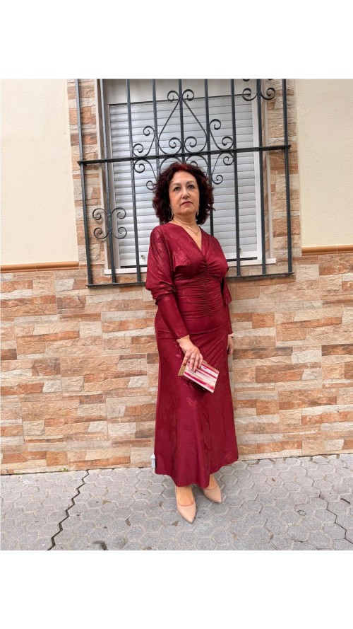 VESTIDO RUIZ BURDEOS