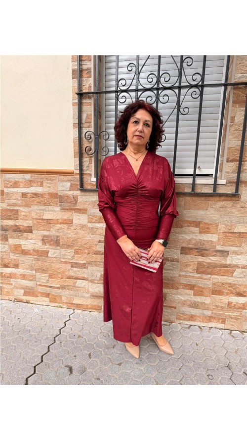 VESTIDO RUIZ BURDEOS