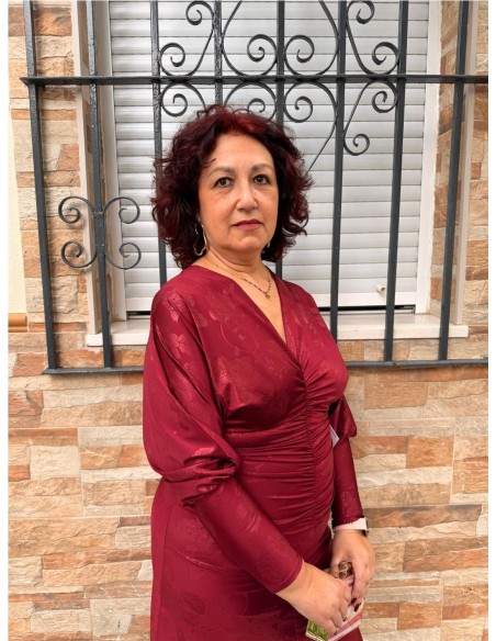 VESTIDO RUIZ BURDEOS