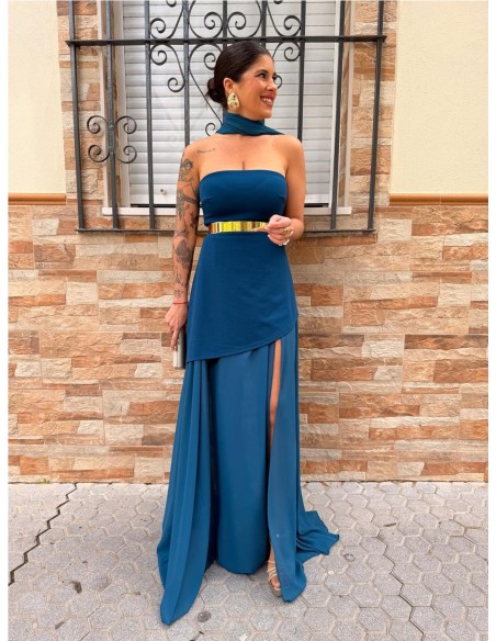 VESTIDO VALERIA PETROLEONEGRO