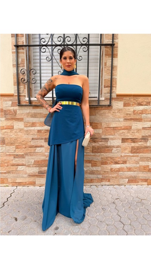 VESTIDO VALERIA PETROLEONEGRO
