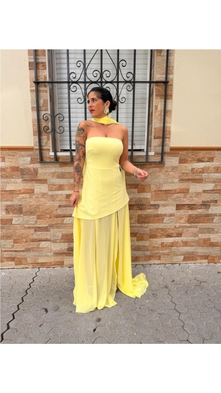 VESTIDO VALERIA AMARILLO 2
