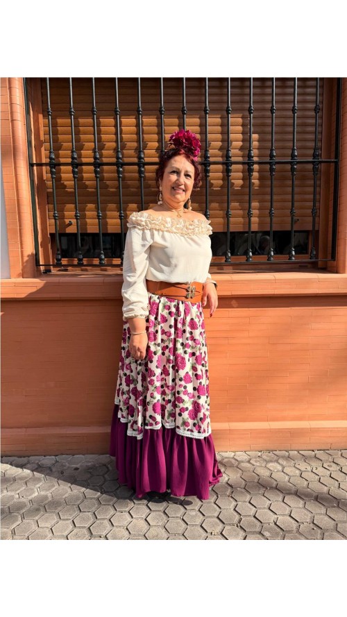 FALDA ROSAS BUGANVILLA