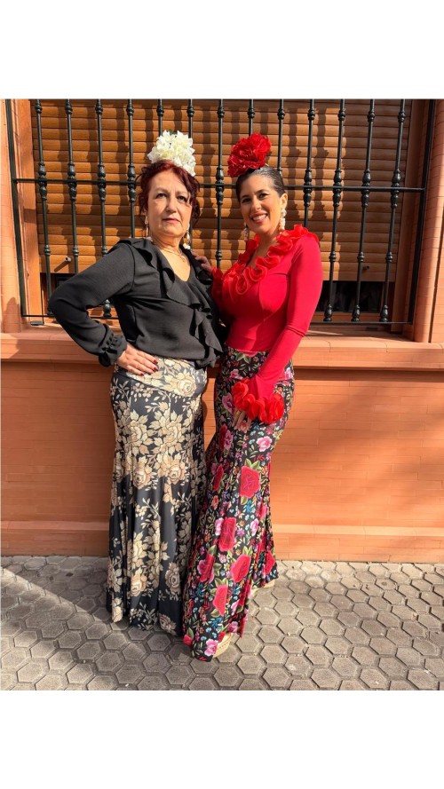 FALDA ENSAYO ESTAMPADA BEIG