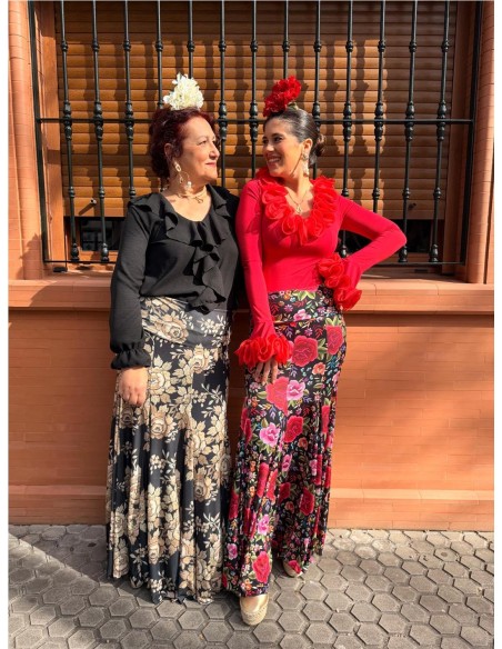 FALDA ENSAYO ESTAMPADA BEIG