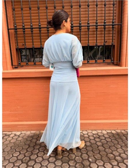 VESTIDO CARMEN CELESTE