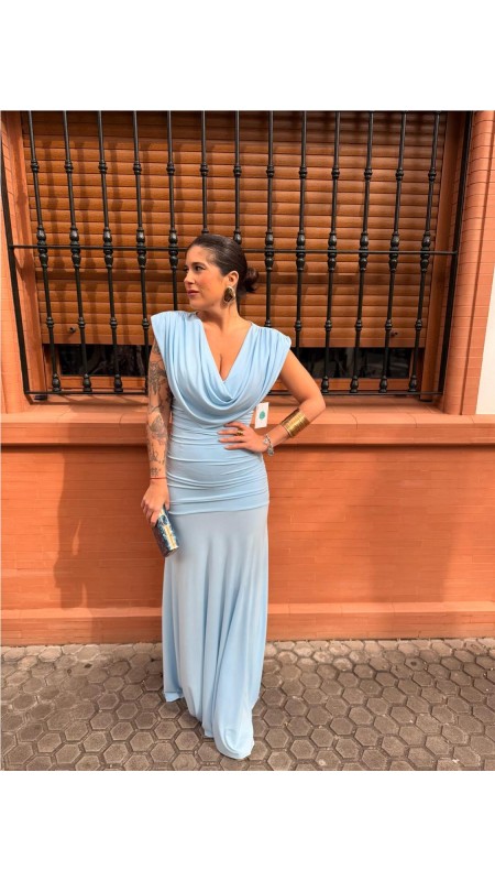 VESTIDO EIDAR CELESTE