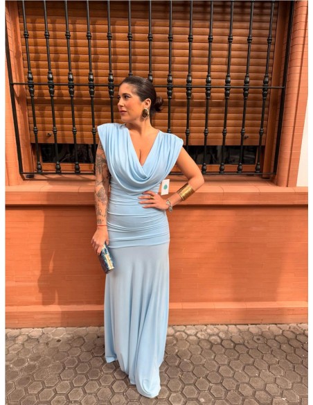 VESTIDO EIDAR CELESTE