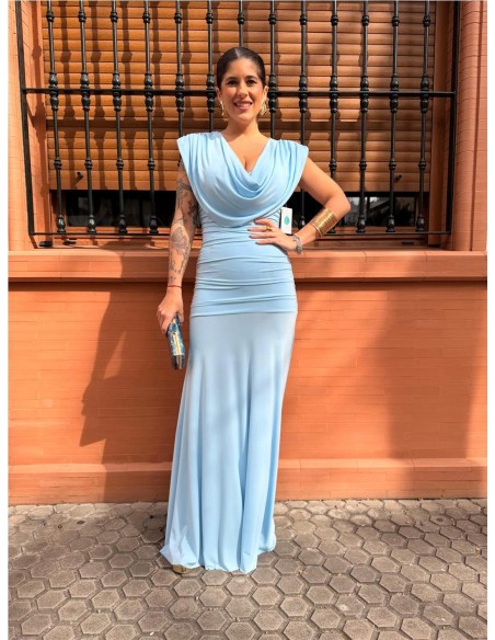 VESTIDO EIDAR CELESTE