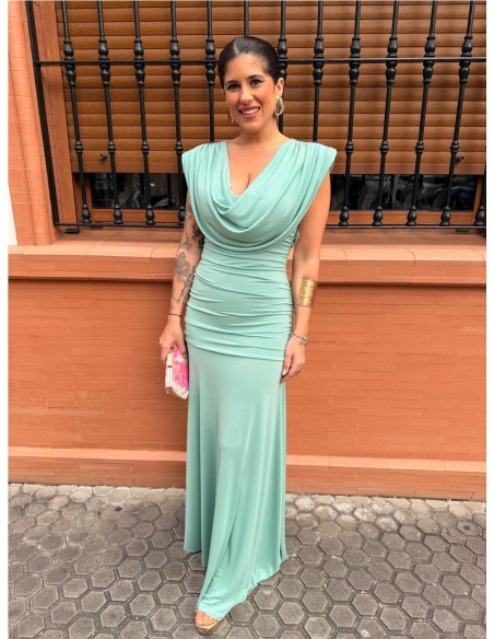 VESTIDO EIDAR VERDE JABONOSO