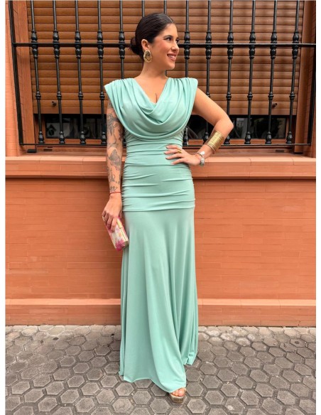 VESTIDO EIDAR VERDE JABONOSO