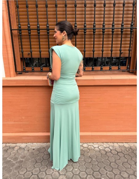 VESTIDO EIDAR VERDE JABONOSO