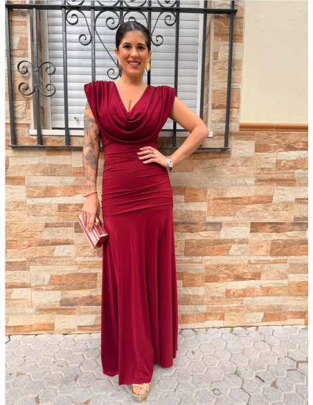 VESTIDO EIDAR BURDEOS