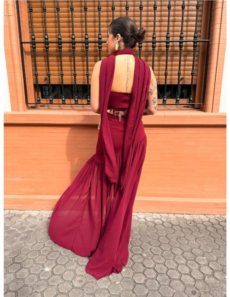 VESTIDO VALENTINA BURDEOS