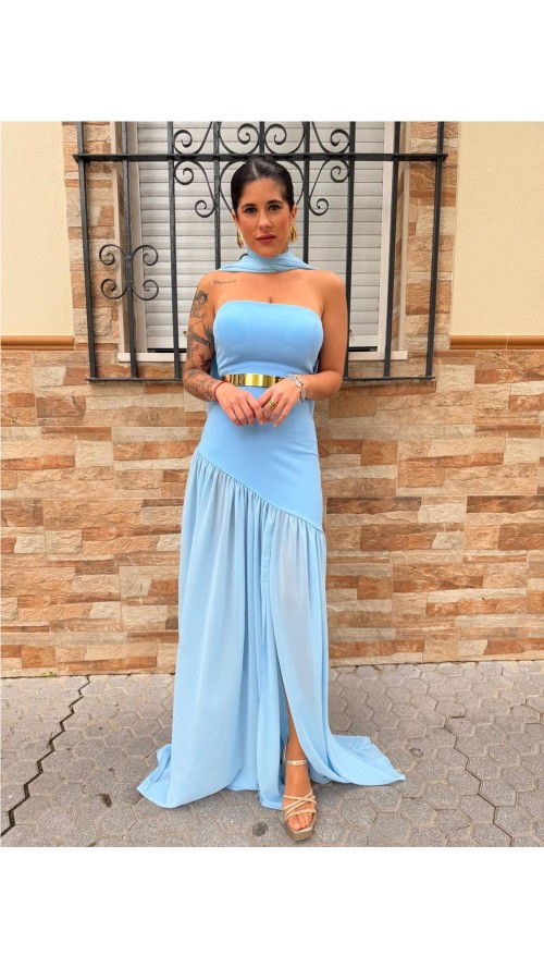 VESTIDO VALENTINA CELESTE