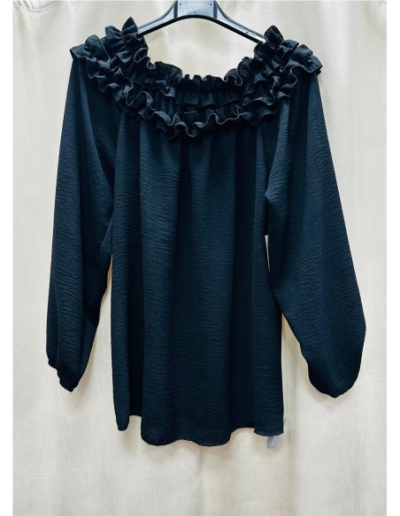 CAMISA VIOLETA NEGRO