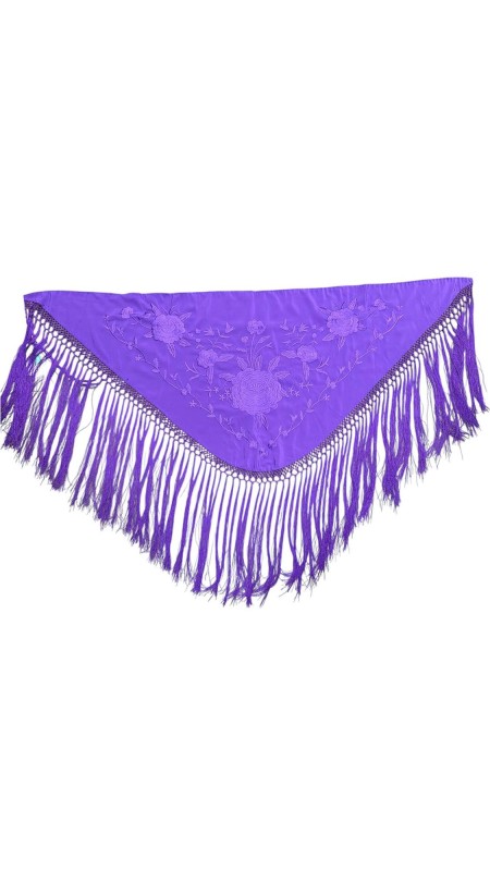 MANTON BORDADO LISO MORADO