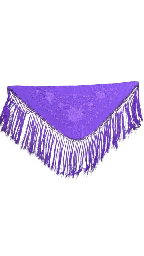 MANTON BORDADO LISO MORADO