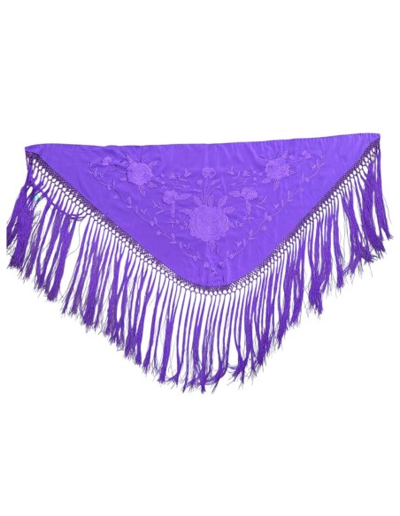 MANTON BORDADO LISO MORADO