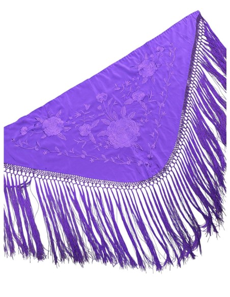 MANTON BORDADO LISO MORADO