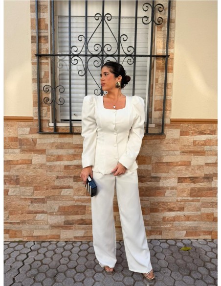 TRAJE CHAQUETA AREVALO BLANCO