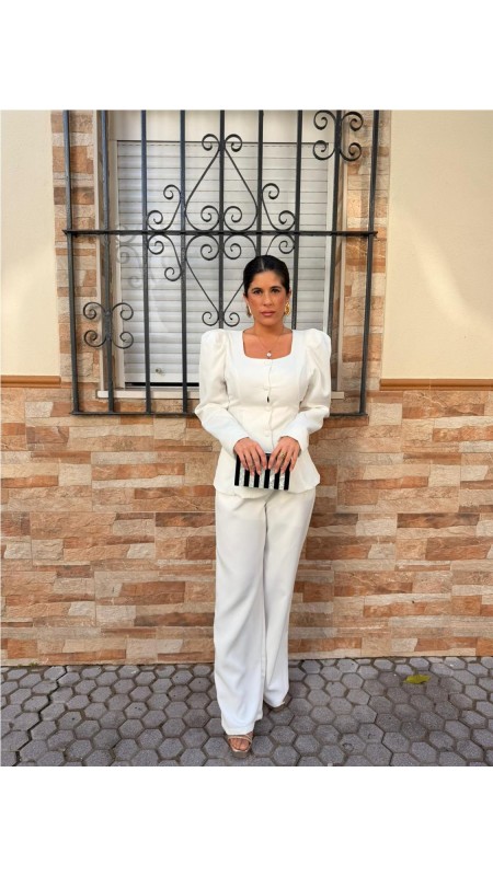 TRAJE CHAQUETA AREVALO BLANCO 2