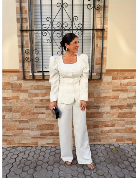 TRAJE CHAQUETA AREVALO BLANCO