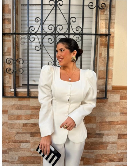 TRAJE CHAQUETA AREVALO BLANCO