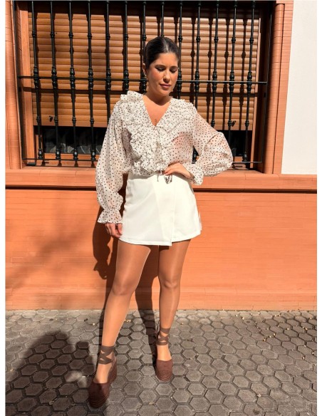 FALDA PANTALÓN ANTOJO BLANCO