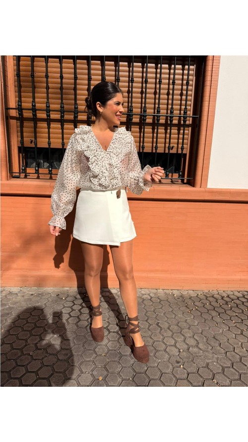 FALDA PANTALÓN ANTOJO BLANCO