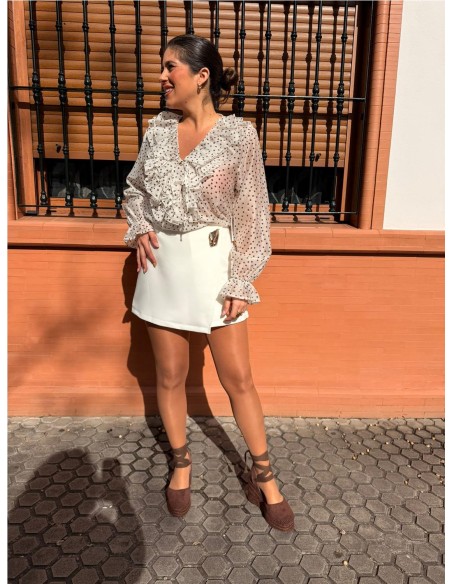 FALDA PANTALÓN ANTOJO BLANCO