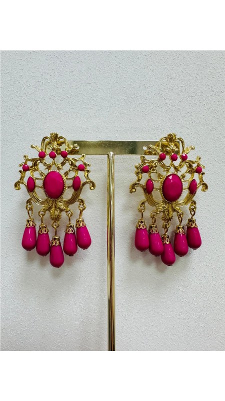 PENDIENTE 003 FUSCIA