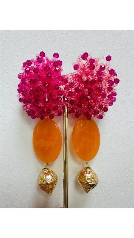 PENDIENTE 100 FUSCIA