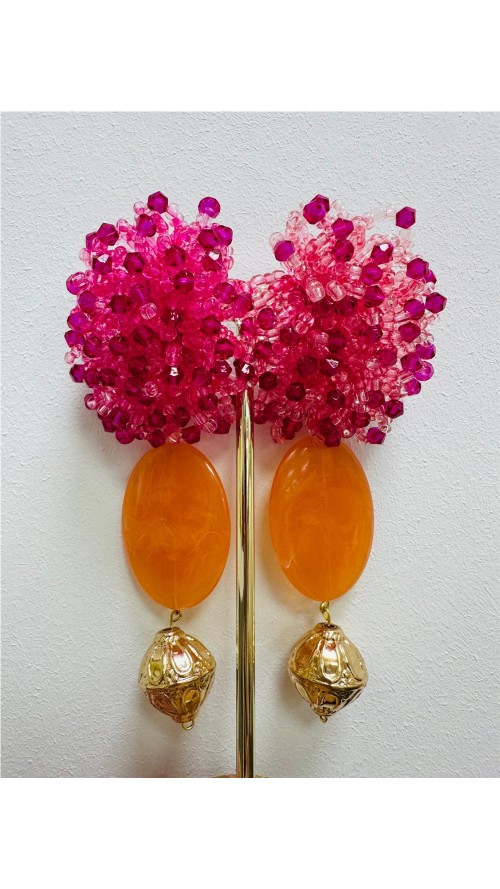 PENDIENTE 100 FUSCIA