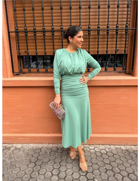 VESTIDO PILI VERDE JABONOSO