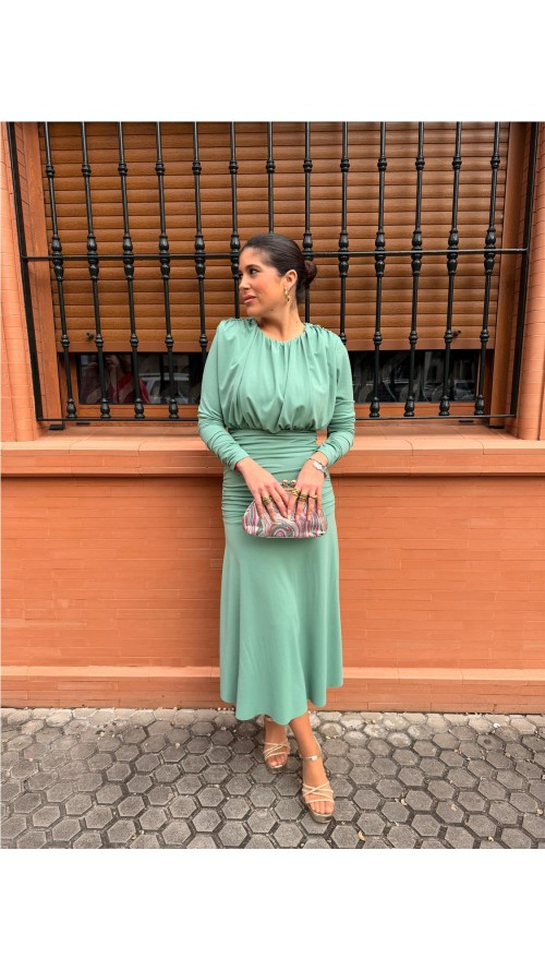 VESTIDO PILI VERDE JABONOSO