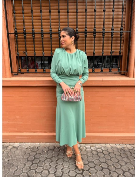 VESTIDO PILI VERDE JABONOSO