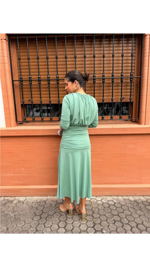 VESTIDO PILI VERDE JABONOSO