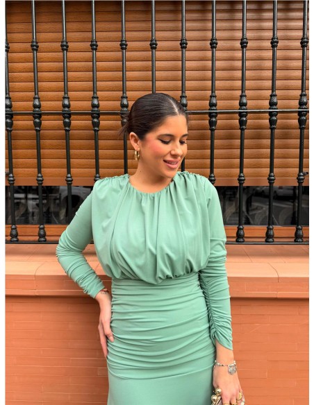 VESTIDO PILI VERDE JABONOSO