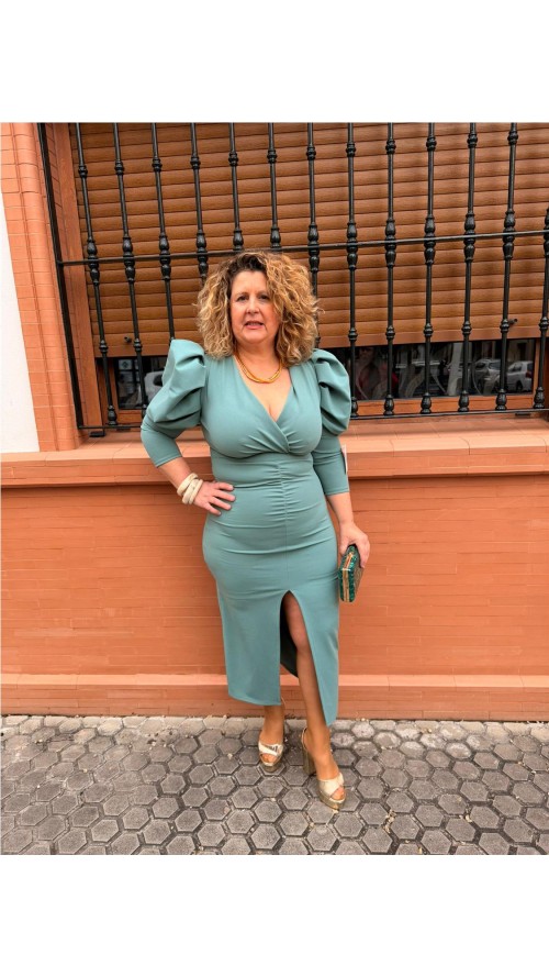 VESTIDO RESLE VERDE JABONOSO