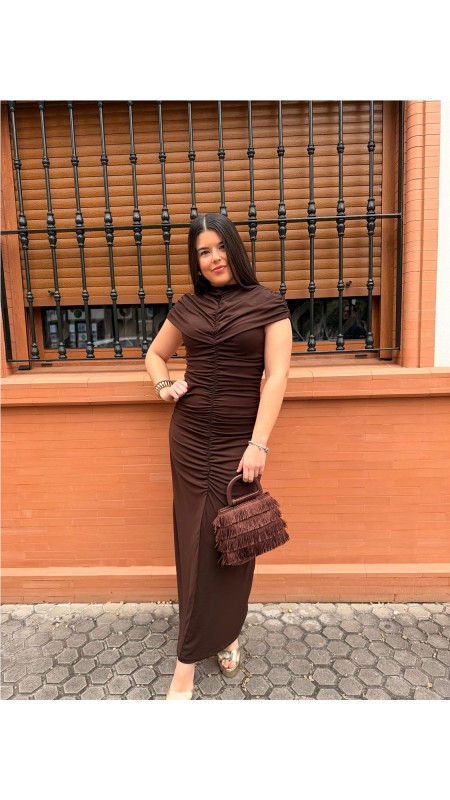 VESTIDO PILAR MARRON 2
