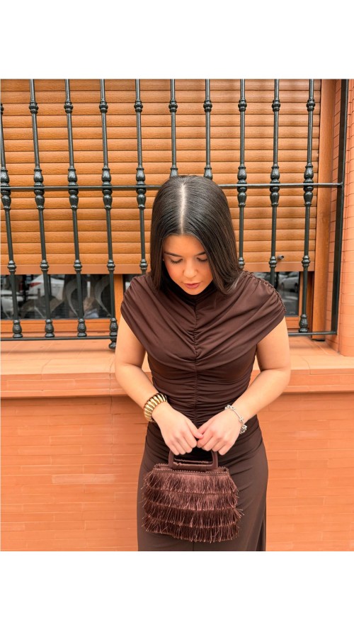 VESTIDO PILAR MARRON