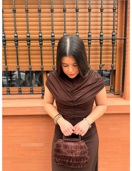 VESTIDO PILAR MARRON