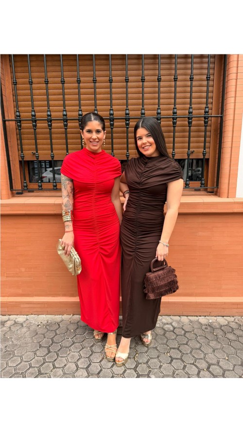 VESTIDO PILAR MARRON