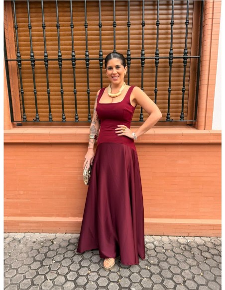 VESTIDO CLARA BURDEOS