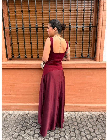 VESTIDO CLARA BURDEOS