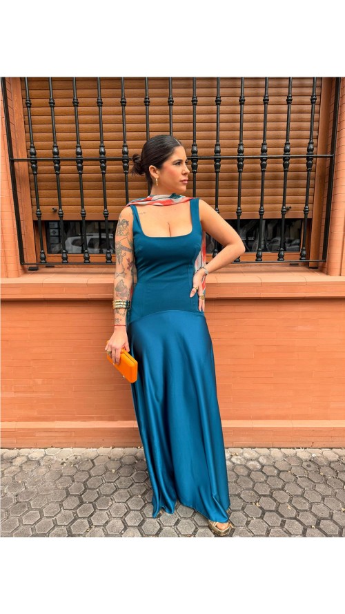 VESTIDO CLARA PETROLEONEGRO