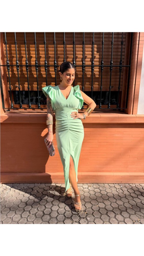 VESTIDO ALEXA VERDE CLARO