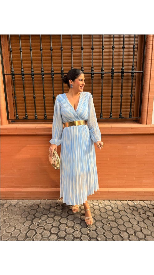 VESTIDO MACARENA CELESTE