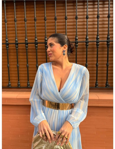 VESTIDO MACARENA CELESTE